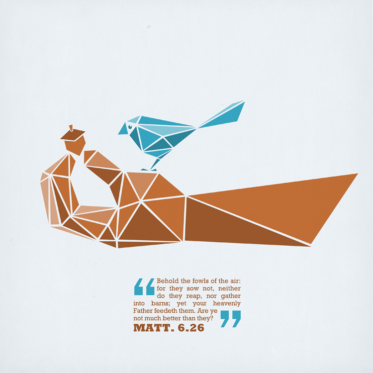 Feed the Birds: Matthew 6:26 - Vector Design