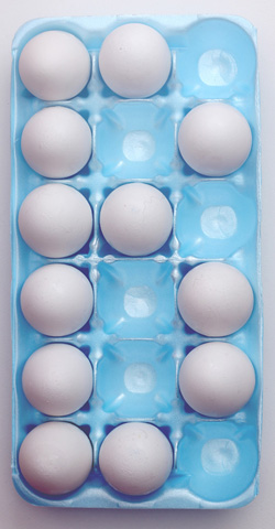 Egg carton letter B