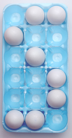 Egg carton letter S