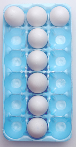 Egg carton letter T